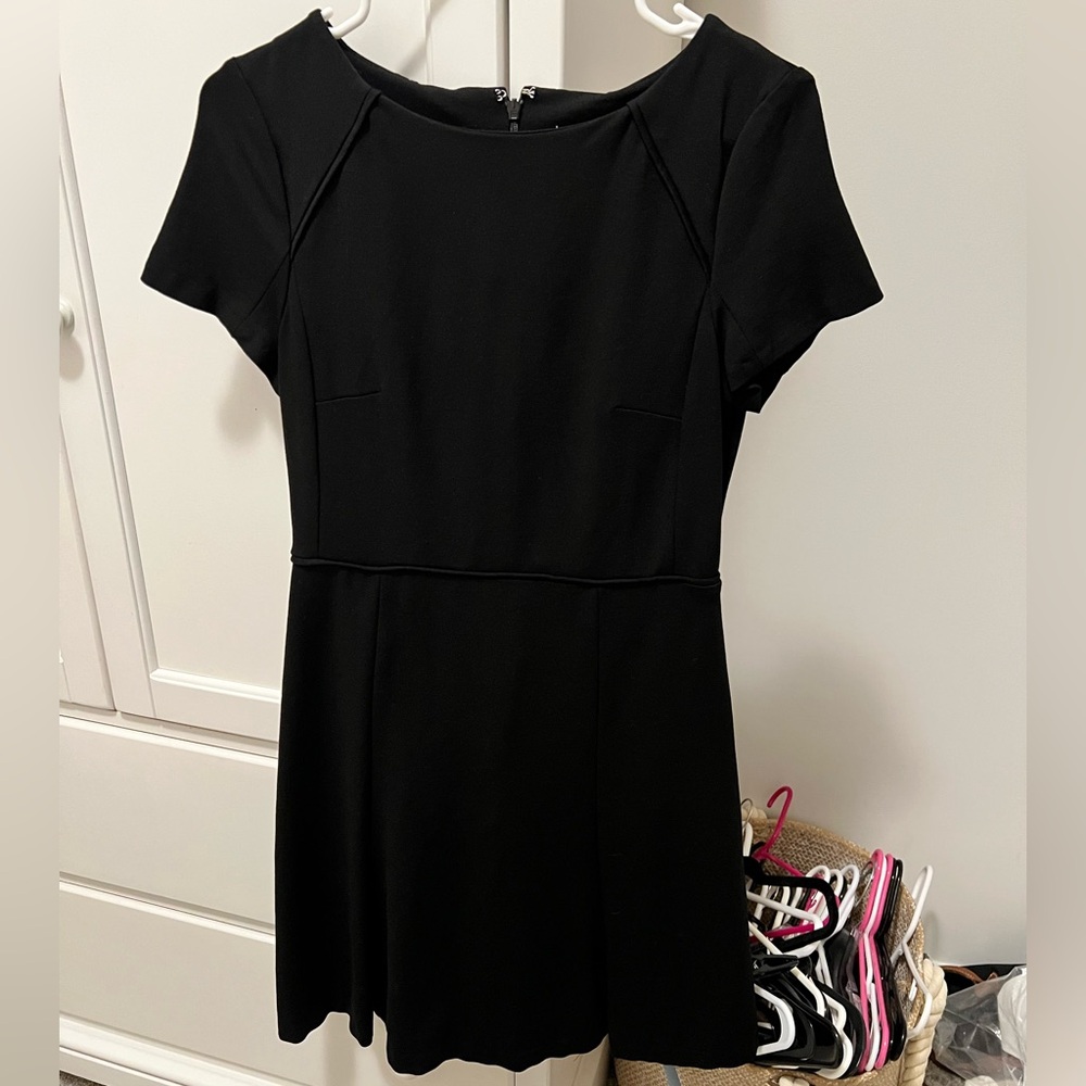 J. Crew Black Mini Dress with Short Sleeves